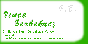 vince berbekucz business card